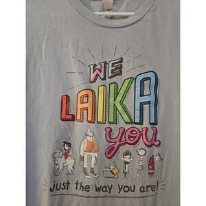 Laika Animation Studios Promo Coraline Paranorman Employee T Shirt Large Blue